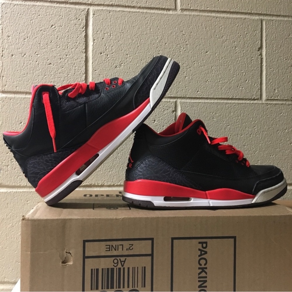 Air Jordan 3 Retro Crimson Shoes Men’s Size 11.5